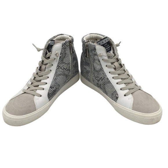 Vintage Havana Dayne Snake/ White Suede Leather High Top Sneakers size 8.5 - Picture 5 of 16